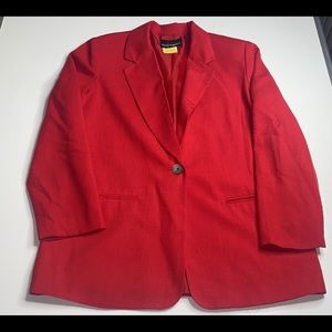 Red Oversized Blazer Size 10